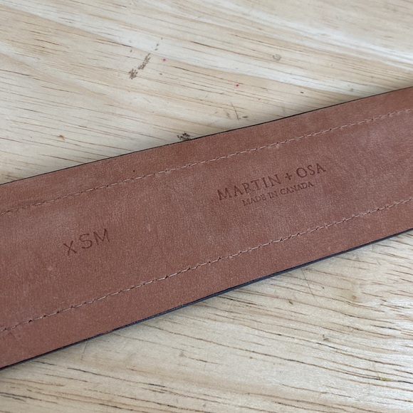 Martin + OSA leather and canvas contrast wide statement belt - Picture 9 of 11